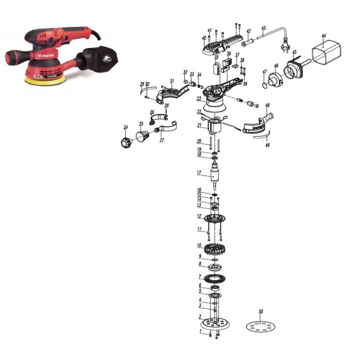 Plato velcro lijadora RO125