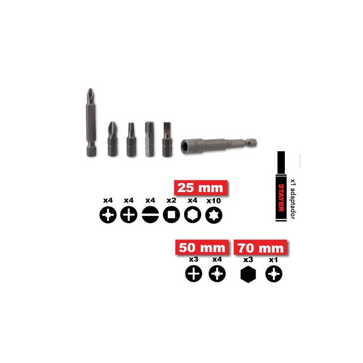 Set 40 piezas (puntas y llave de vaso)