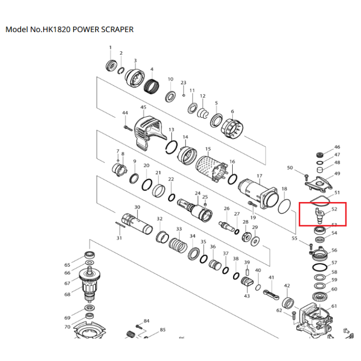 Cigüeñal Makita HK1820