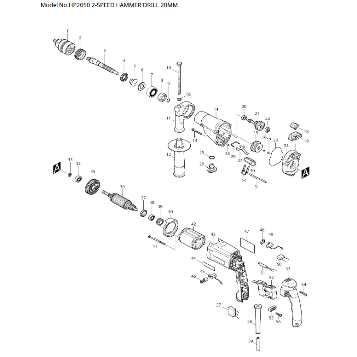 Estátor Makita HP2050
