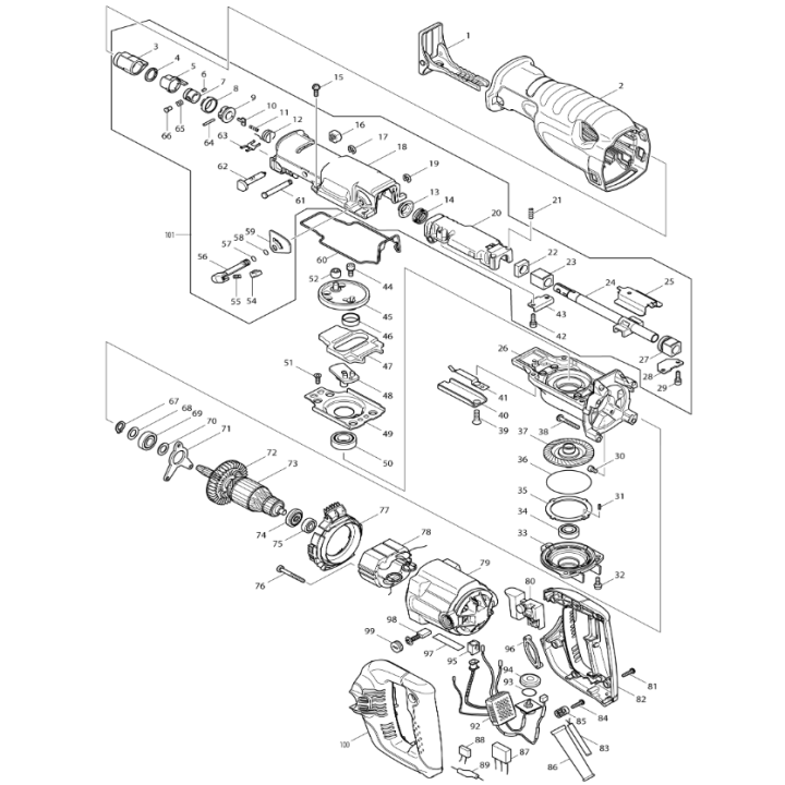 Estátor sierra Makita JR3070CT