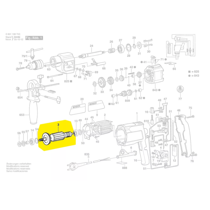 Inducido taladro Bosch GBM13-2RE